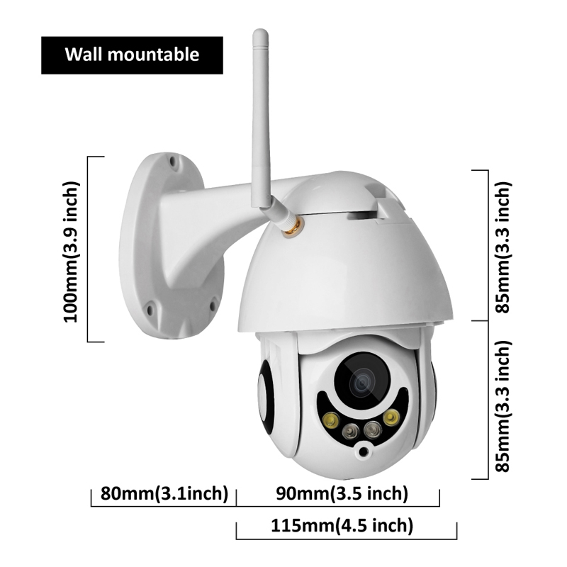 2 million pixel outdoor 4x zoom sound HD surveillance camera